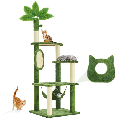 Cozy Cat Tree Tower – Plush Condo, Scratching Posts & Hanging Toy